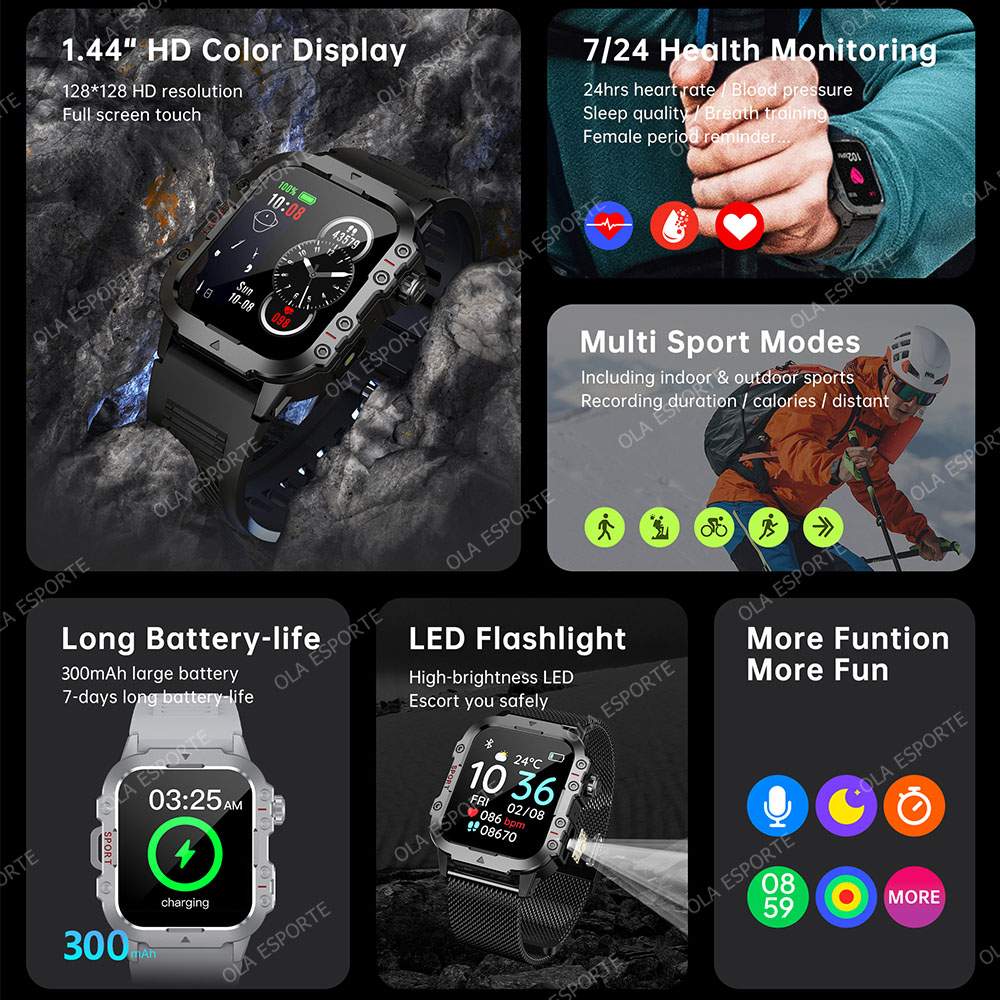 2026 New Rugged Military GPS S - Smartwatch Rugged Watches For Men 评论和价格