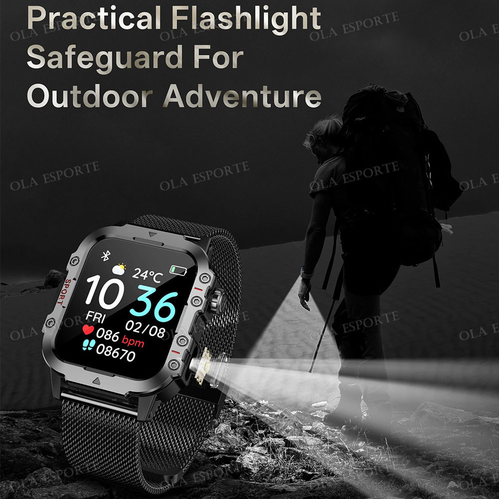 2026 Rugged Military Smart Wat - Smartwatch Rugged Watches For Men 评论和价格