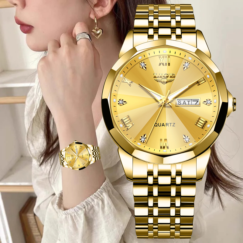 LIGE Brand Luxury Women Watch  - Chronograph Sport Watch 评论和价格