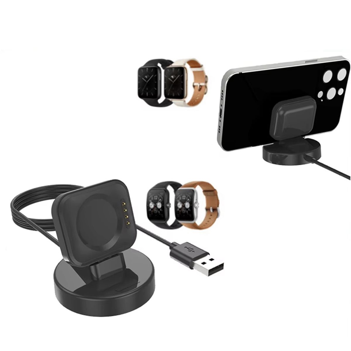 update. 2X Charger Dock Statio - Smartwatch Phone Watches 评论和价格