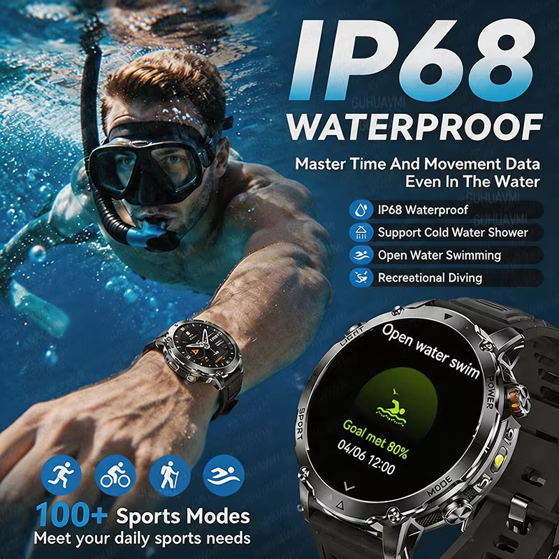 Outdoor Military 1400mAh 200-D - Smartwatch Rugged Watches For Men 评论和价格