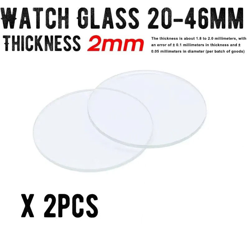 【2PCS】Thickness 2.0mm Round Wa - Watch Crystal Replacement 评论和价格