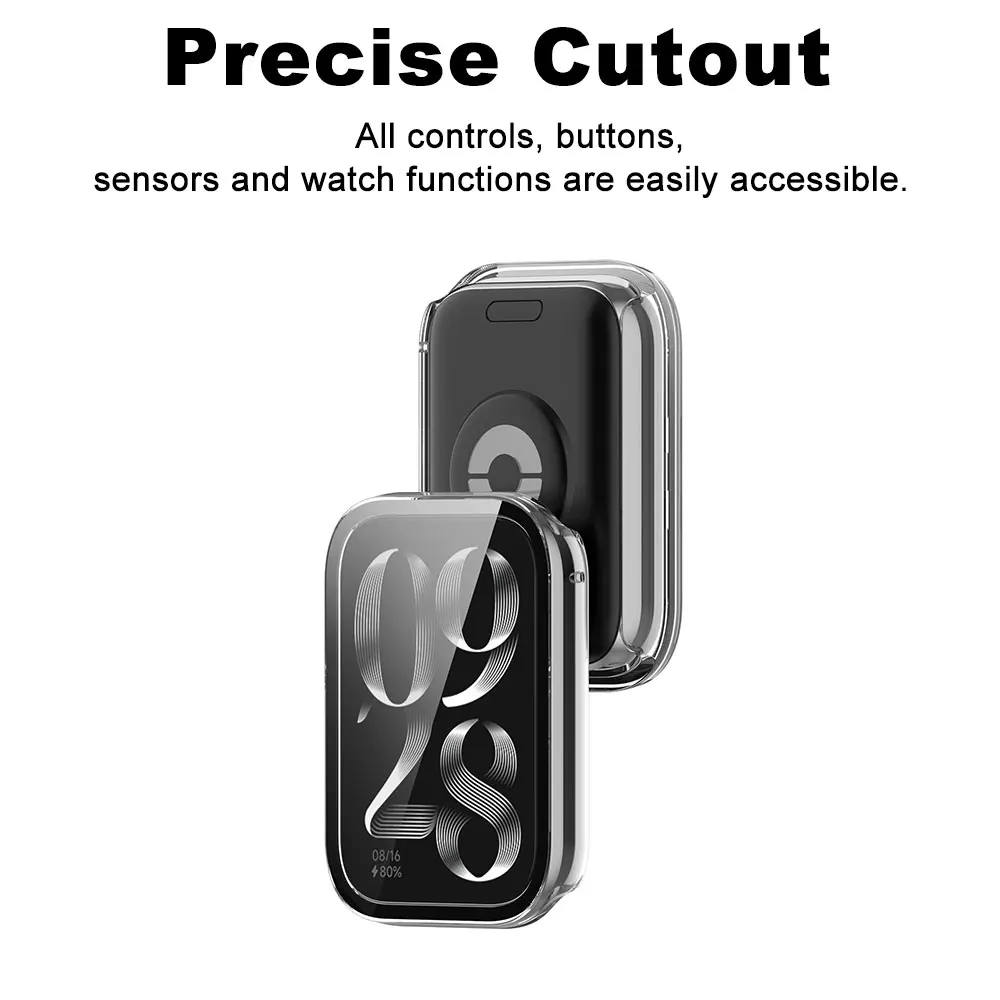 Glass+Case For Xiaomi Mi Band  - Smartwatch Watches Xiaomi 评论和价格