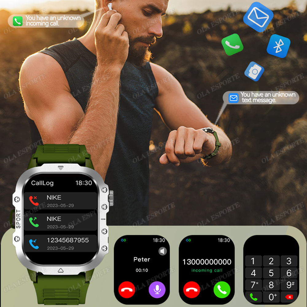 New Rugged Military Flashlight - Smartwatch Rugged Watches For Men 评论和价格