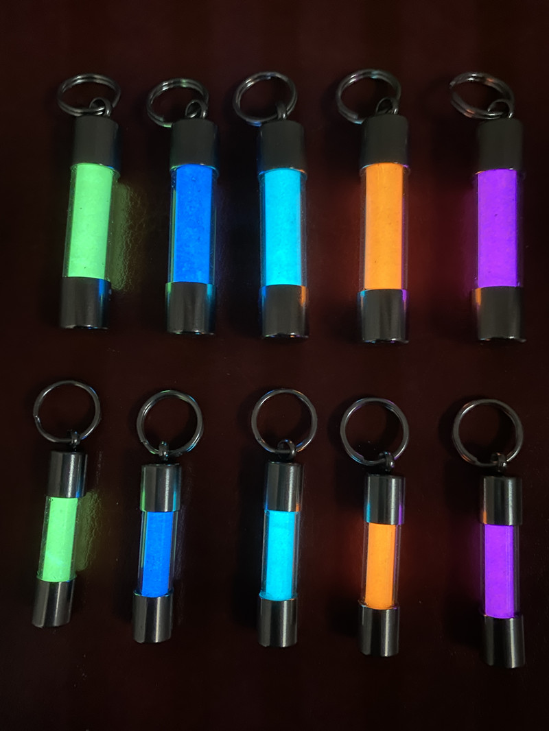 Glass Luminous Pendant Key Bag - Tritium Gas Tube 评论和价格