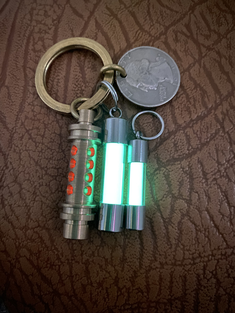 Glass Luminous Pendant Key Bag - Tritium Gas Tube 评论和价格